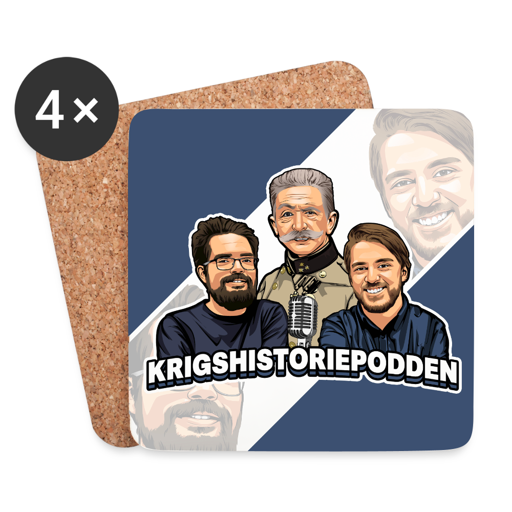 Krigshistoriepodden (Underlägg, 4-pack) - vit