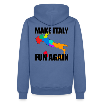 Make Italy Fun Again (Premiumluvtröja herr-edition) - duvblå