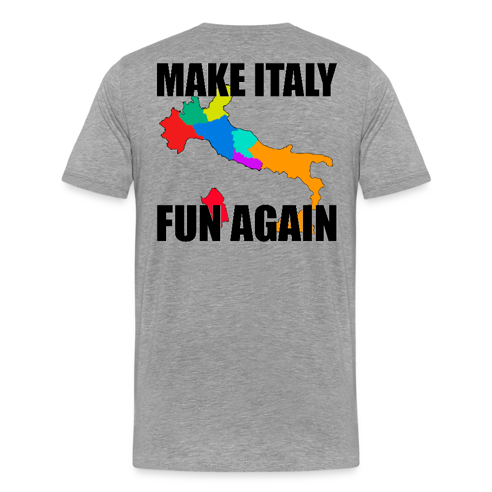 Make Italy Fun Again (Premium-T-shirt herr-edition) - gråmelerad
