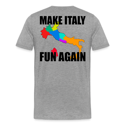 Make Italy Fun Again (Premium-T-shirt herr-edition) - gråmelerad