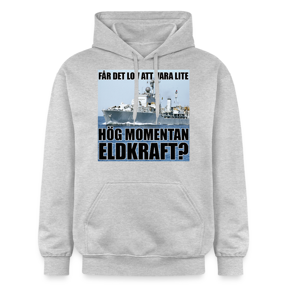 Får det lov att vara lite hög momentan eldkraft? – Halland luvtröja unisex Softstyle® Midweight - ljusgråmelerad