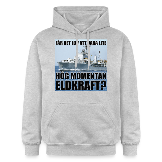 Får det lov att vara lite hög momentan eldkraft? – Halland luvtröja unisex Softstyle® Midweight - ljusgråmelerad
