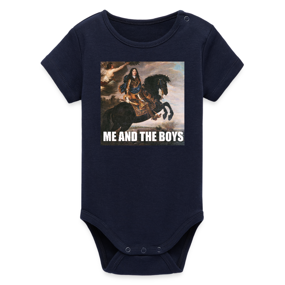 Karl X & boysen (Ekologisk kortärmad babybody-edition) - marinblått