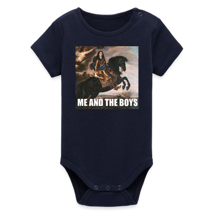 Karl X & boysen (Ekologisk kortärmad babybody-edition) - marinblått