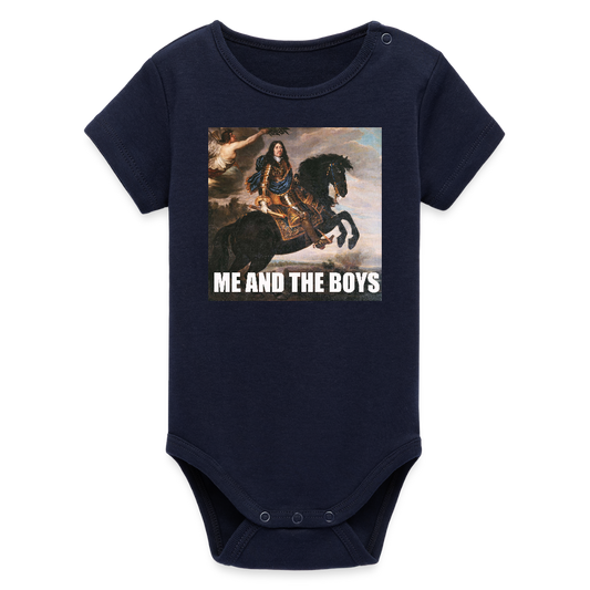 Karl X & boysen (Ekologisk kortärmad babybody-edition) - marinblått