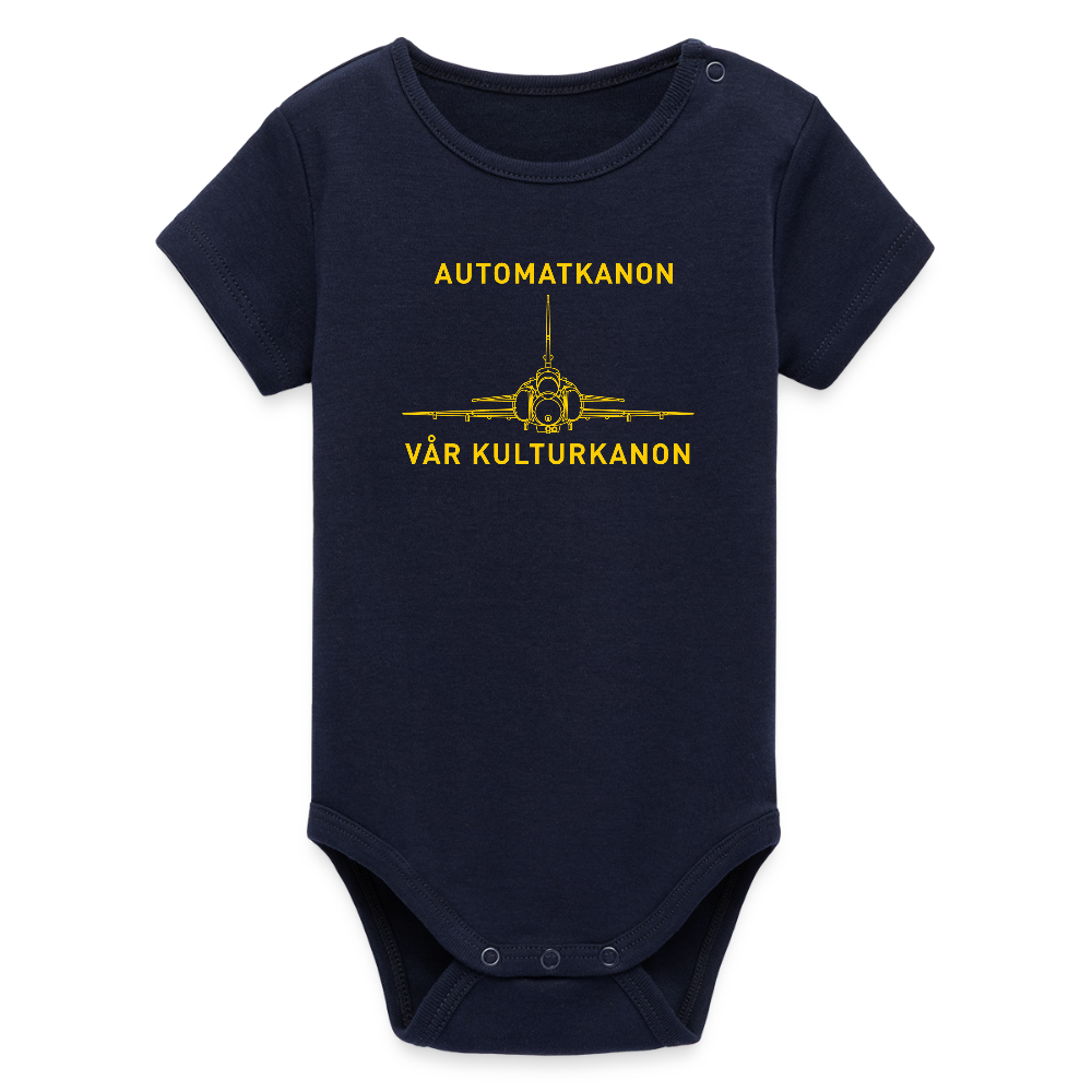 Automatkanon, vår kulturkanon (ekologisk kortärmad babybody-edition) - marinblått