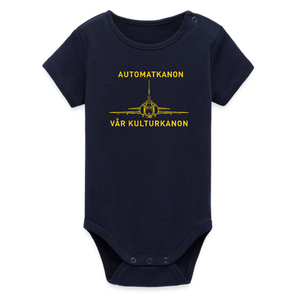 Automatkanon, vår kulturkanon (ekologisk kortärmad babybody-edition) - marinblått