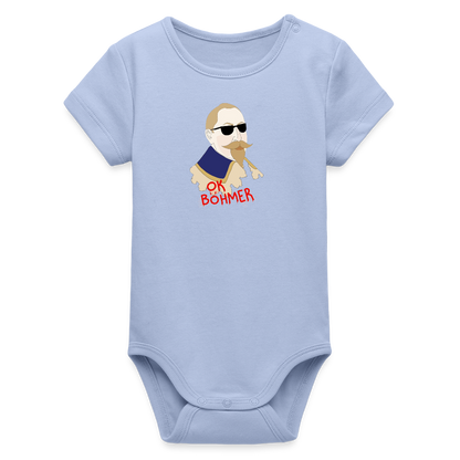 OK Böhmer (Ekologisk kontrastfärgad kortärmad babybody-edition) - himmel