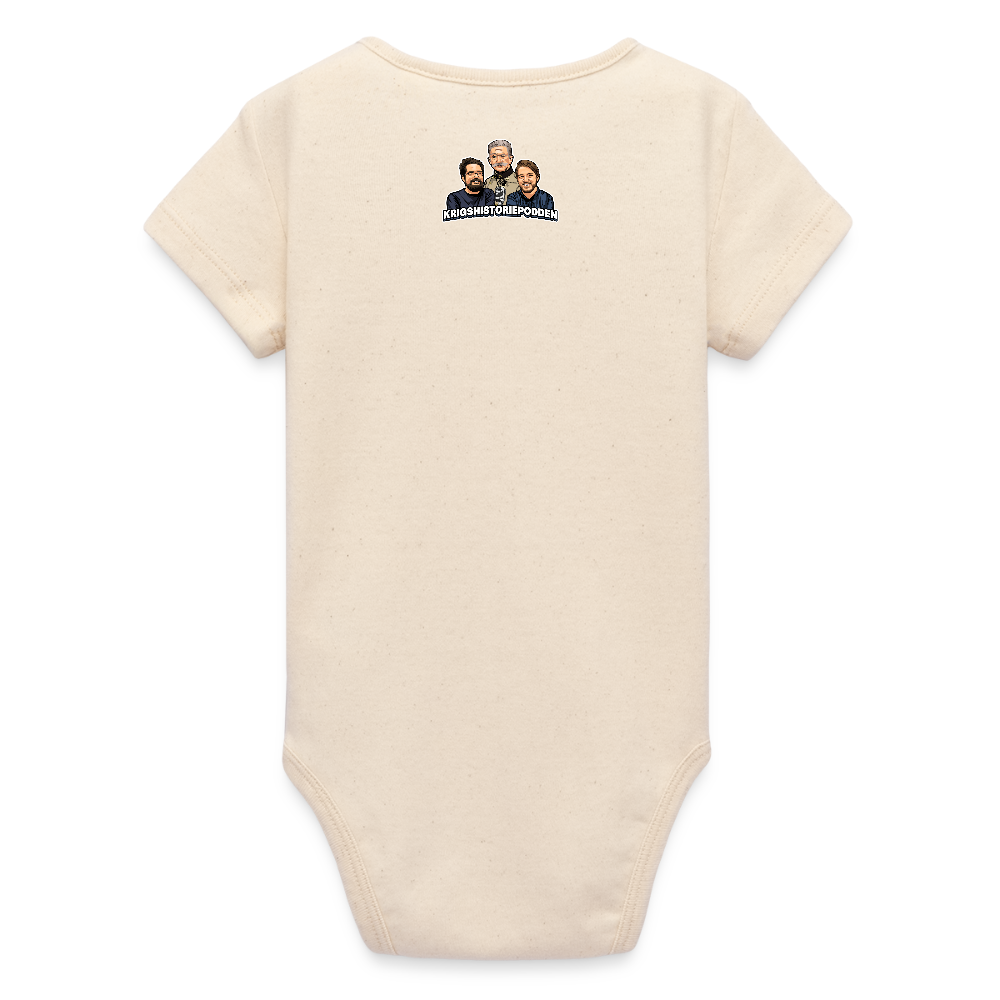 Karl X & boysen (Ekologisk kortärmad babybody-edition) - vitgrå