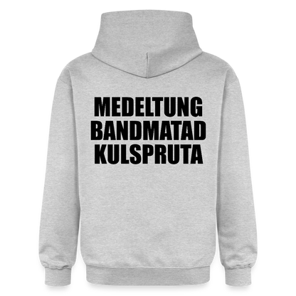 Medeltung Bandmatad Kulspruta (luvtröja unisex-edition) - ljusgråmelerad