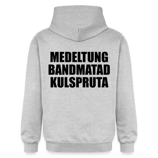 Medeltung Bandmatad Kulspruta (luvtröja unisex-edition) - ljusgråmelerad