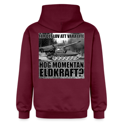 Får det lov att vara lite hög momentan eldkraft? – Bkan (luvtröja unisex-edition) - Maroon