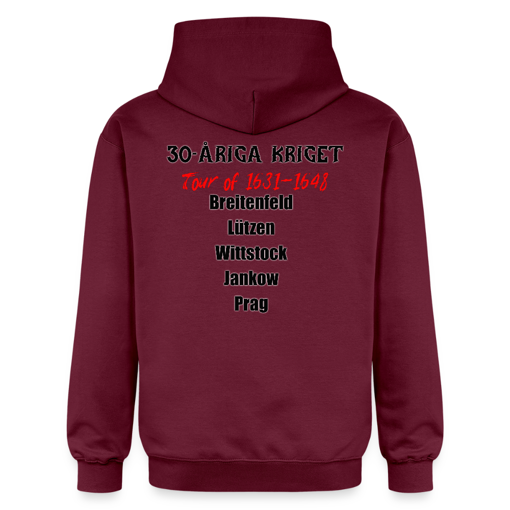 30-åriga kriget on tour (luvtröja unisex-edition) - Maroon
