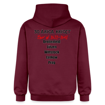 30-åriga kriget on tour (luvtröja unisex-edition) - Maroon