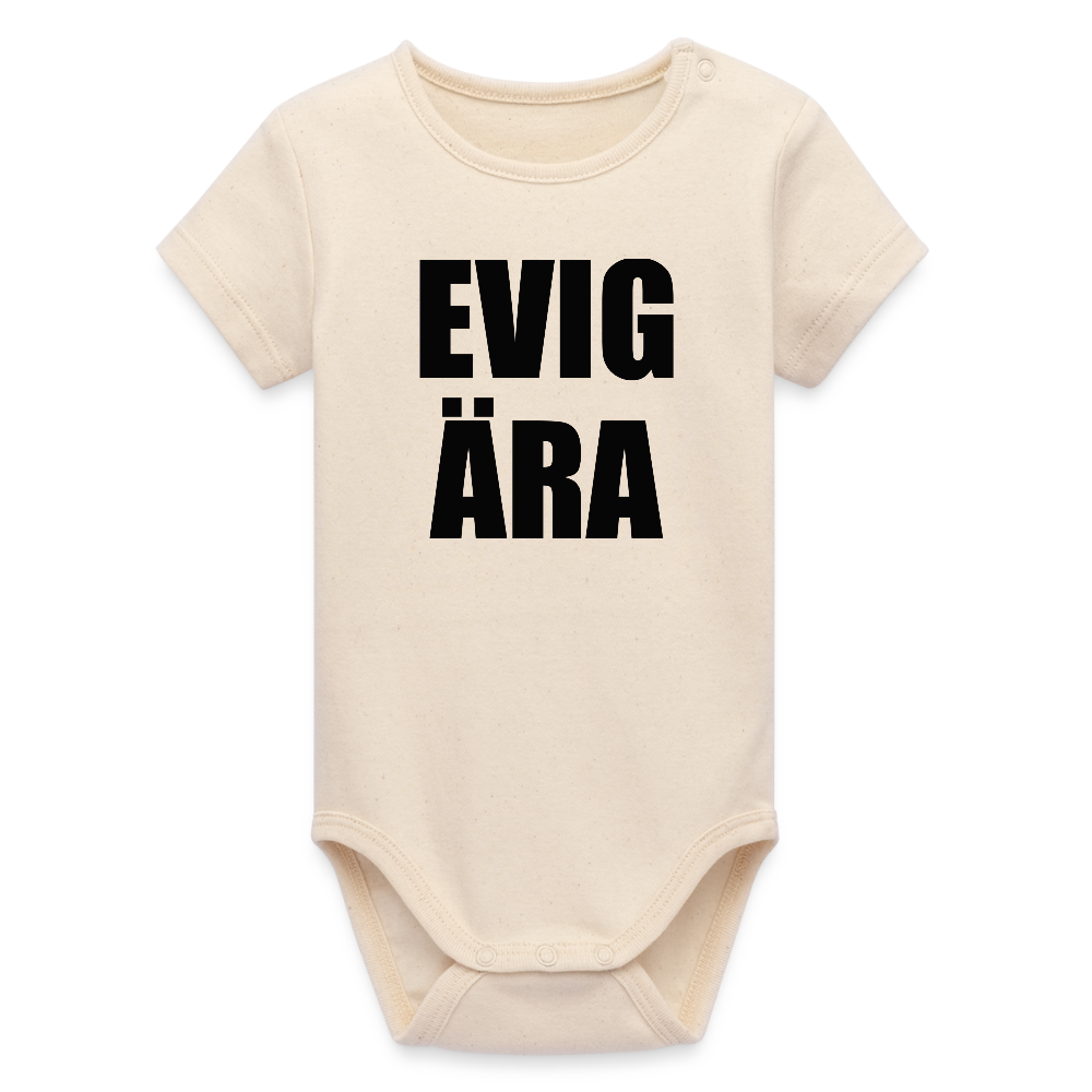EVIG ÄRA (ekologisk kortärmad babybody-edition) - vitgrå