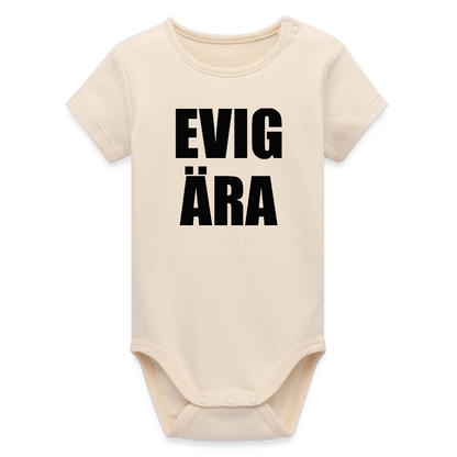 EVIG ÄRA (ekologisk kortärmad babybody-edition) - vitgrå
