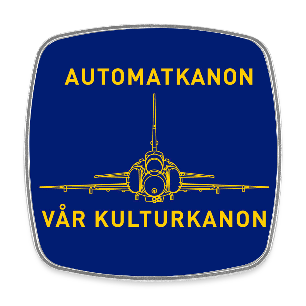 Automatkanon, vår kulturkanon (fyrkantig kylskåpsmagnet-edition) - vit