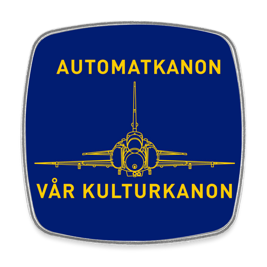Automatkanon, vår kulturkanon (fyrkantig kylskåpsmagnet-edition) - vit