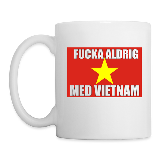 Fucka aldrig med Vietnam (mugg-edition) - vit