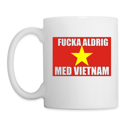 Fucka aldrig med Vietnam (mugg-edition) - vit