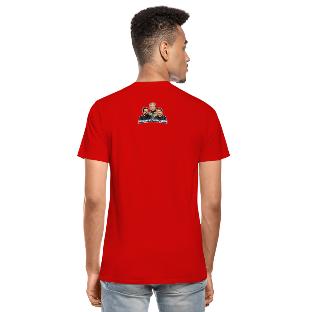 Fucka aldrig med Vietnam (ekologisk premium-T-shirt herr-edition) - röd