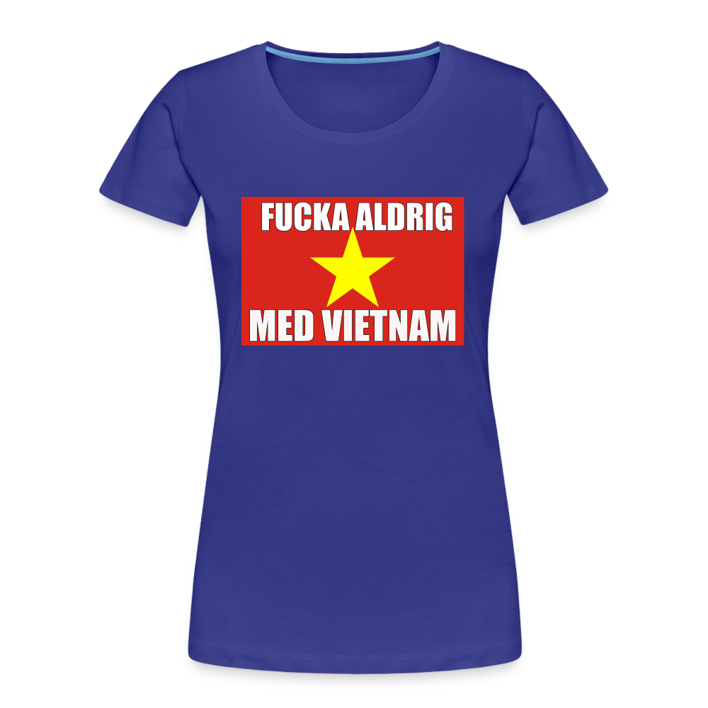 Fucka aldrig med Vietnam (ekologisk premium-T-shirt dam-edition) - kungsblå