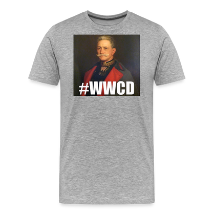 #WWCD (ekologisk premium-T-shirt herr-edition) - gråmelerad