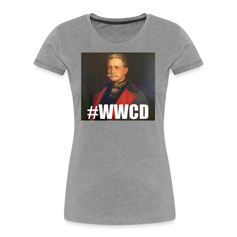 #WWCD (ekologisk premium-T-shirt dam-edition) - gråmelerad