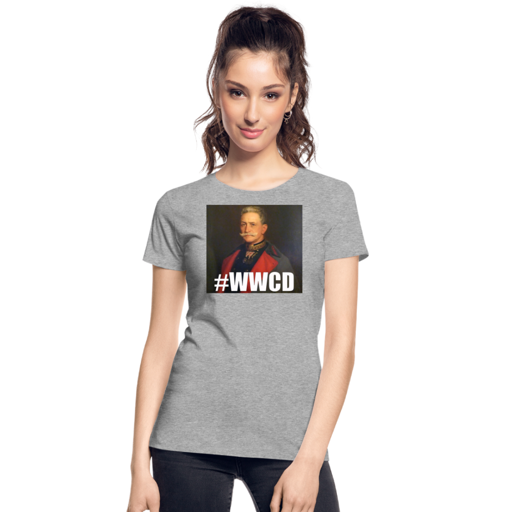 #WWCD (ekologisk premium-T-shirt dam-edition) - gråmelerad