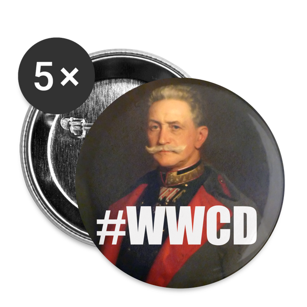 #WWCD (knappnålsedition, 56 mm, 5-pack) - vit