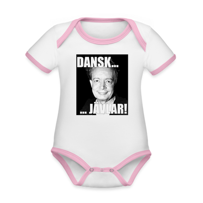 Danskjävlar! (ekologisk kortärmad babybody-edition) - vit/rosa