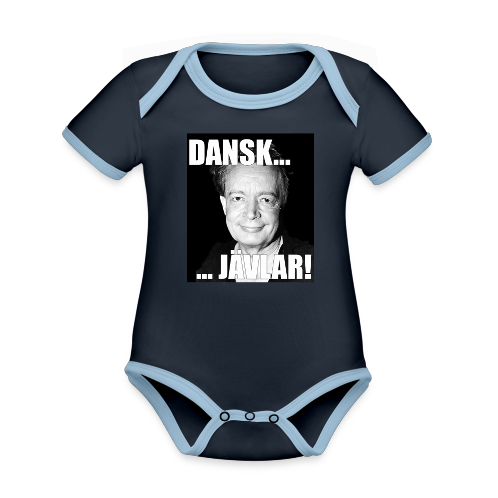 Danskjävlar! (ekologisk kortärmad babybody-edition) - marinblå/himmelsblå