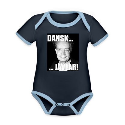 Danskjävlar! (ekologisk kortärmad babybody-edition) - marinblå/himmelsblå