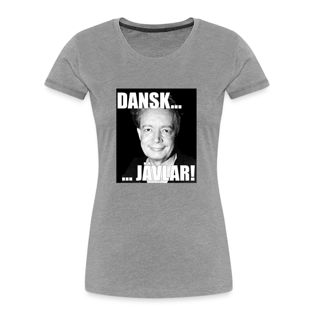 Danskjävlar! (ekologisk premium-T-shirt dam-edition) - gråmelerad