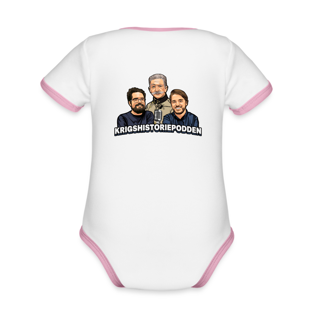 Åt helvete med Putin  (ekologisk kortärmad babybody-edition) - vit/rosa