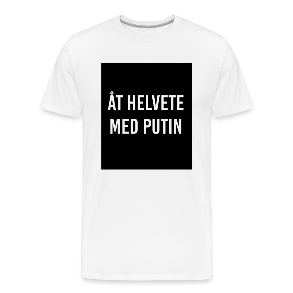 Åt helvete med Putin (ekologisk premium-T-shirt herr-edition) - vit