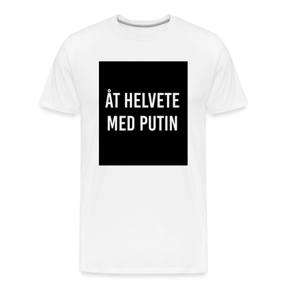 Åt helvete med Putin (ekologisk premium-T-shirt herr-edition) - vit
