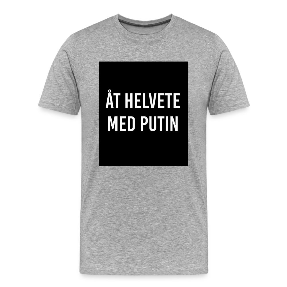 Åt helvete med Putin (ekologisk premium-T-shirt herr-edition) - gråmelerad