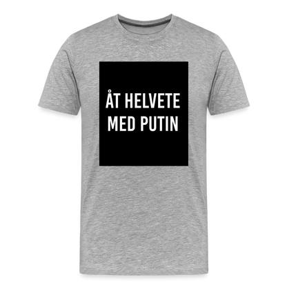 Åt helvete med Putin (ekologisk premium-T-shirt herr-edition) - gråmelerad