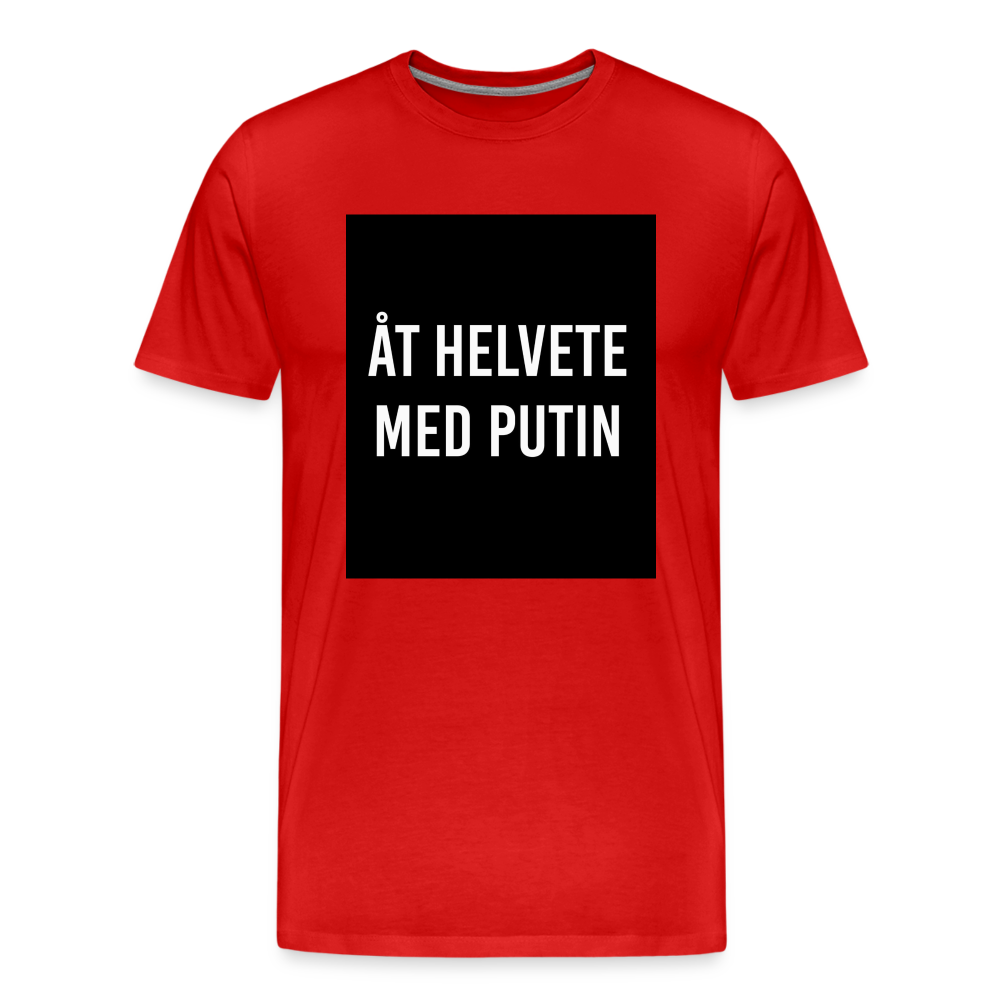 Åt helvete med Putin (ekologisk premium-T-shirt herr-edition) - röd