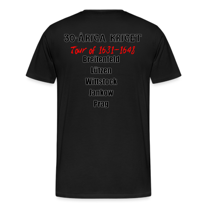 30-åriga kriget on tour (ekologisk premium-T-shirt herr-edition) - svart