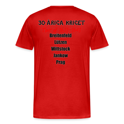 30-åriga kriget on tour (ekologisk premium-T-shirt herr-edition) - röd
