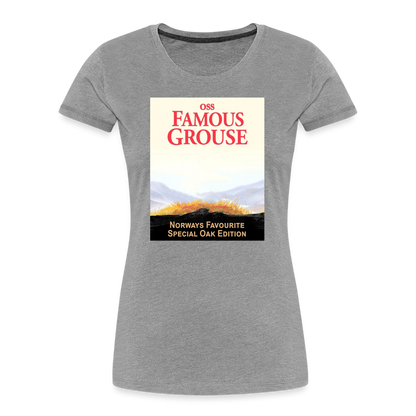 Famous Grouse (ekologisk premium-T-shirt dam-edition) - gråmelerad