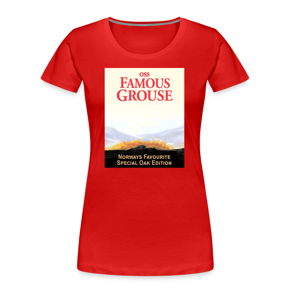 Famous Grouse (ekologisk premium-T-shirt dam-edition) - röd