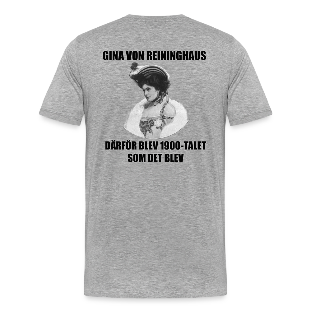Gina von Reininghaus (ekologisk premium-T-shirt herr-edition) - gråmelerad