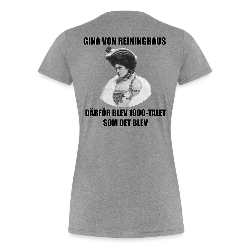 Gina von Reininghaus (ekologisk premium-T-shirt dam-edition) - gråmelerad