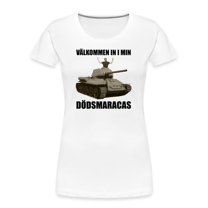 Välkommen in i min dödsmaracas! (ekologisk premium-T-shirt herr-edition) - vit