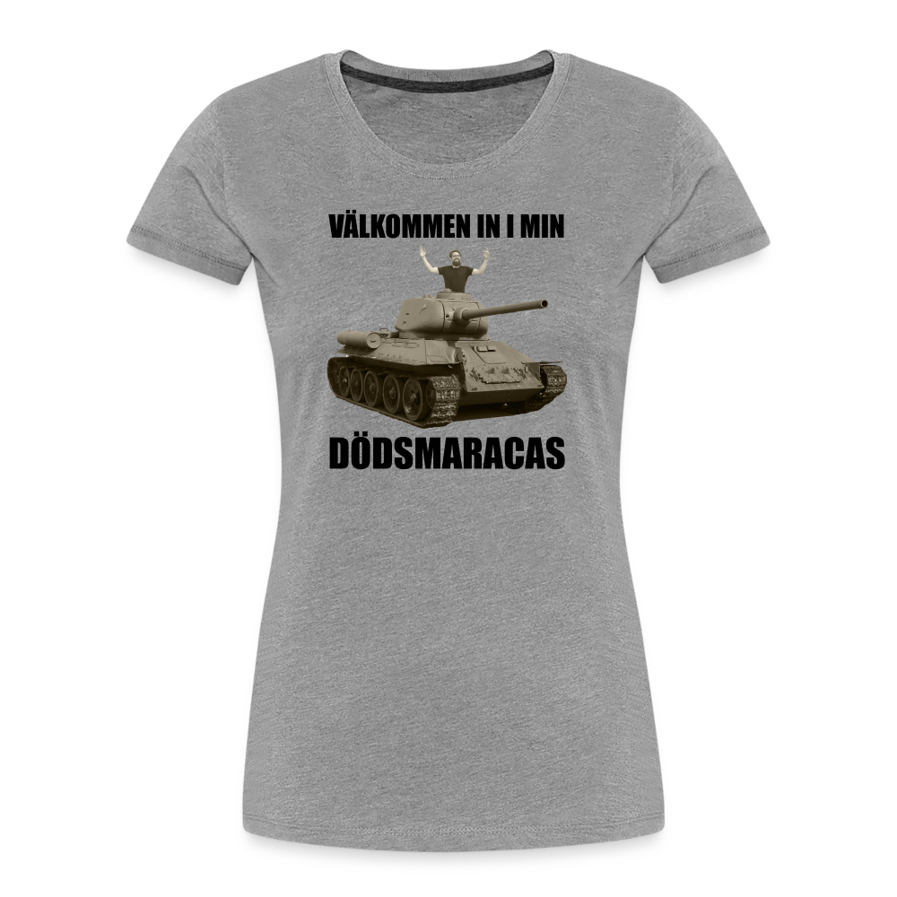 Välkommen in i min dödsmaracas! (ekologisk premium-T-shirt herr-edition) - gråmelerad