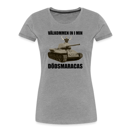Välkommen in i min dödsmaracas! (ekologisk premium-T-shirt herr-edition) - gråmelerad
