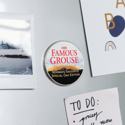 Famous Grouse (kylskåpsmagnet-edition) - vit